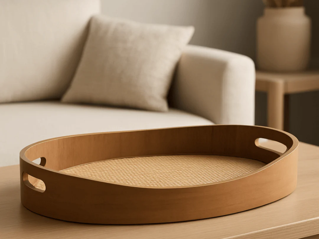 Como usar bandejas decorativas em diferentes ambientes da casa 1 Sala