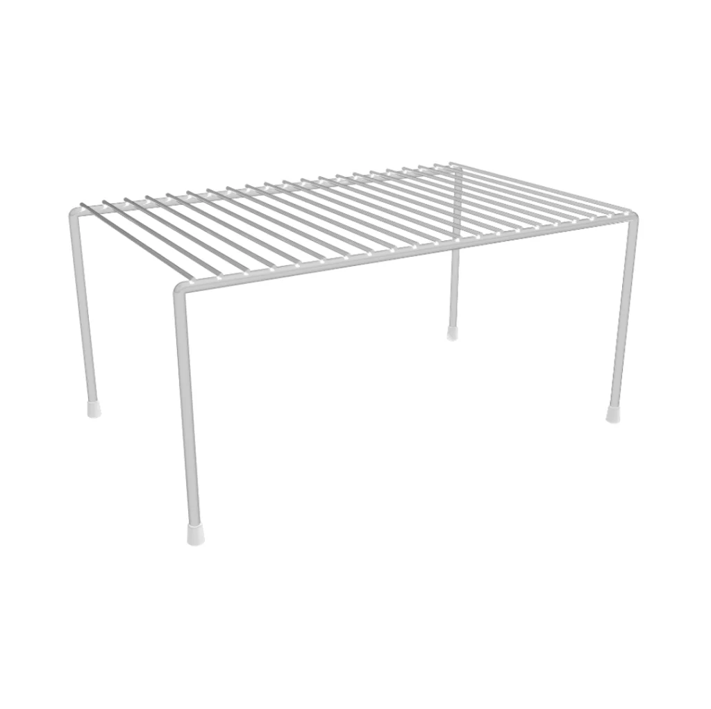 Suporte branco organizador para tampas de potes
