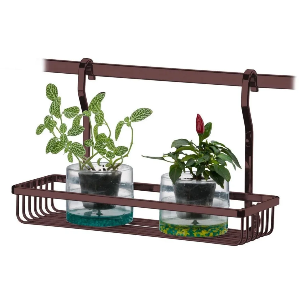 suporte retangular bronze para barra