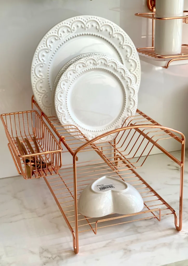Escorredor de louças Duplo Rose Gold