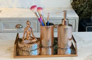 Kit Banheiro Dourado