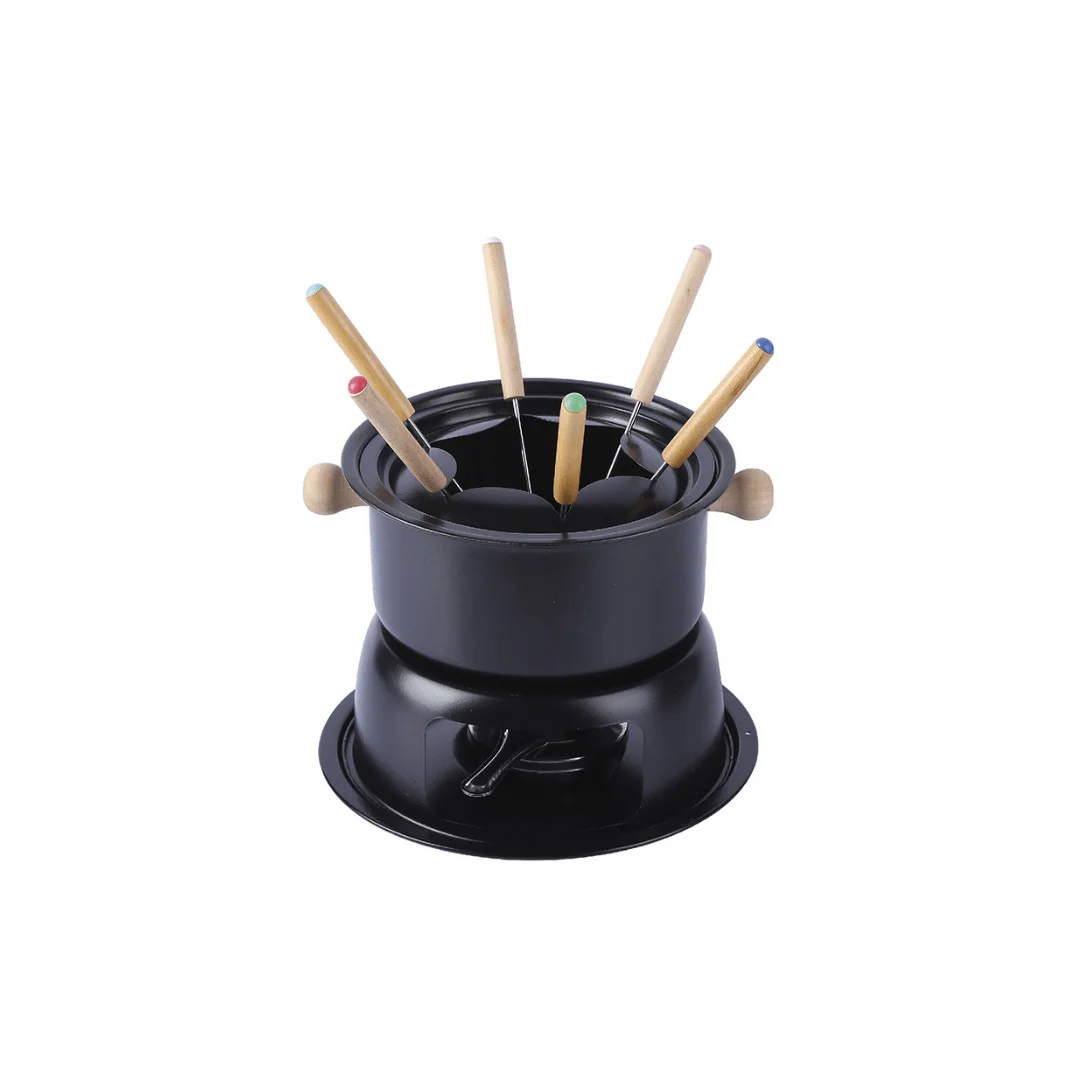 Decoração de inverno 2023: transforme seu lar 5 Conjunto de Fondue Lucerna Preto 11 Peças