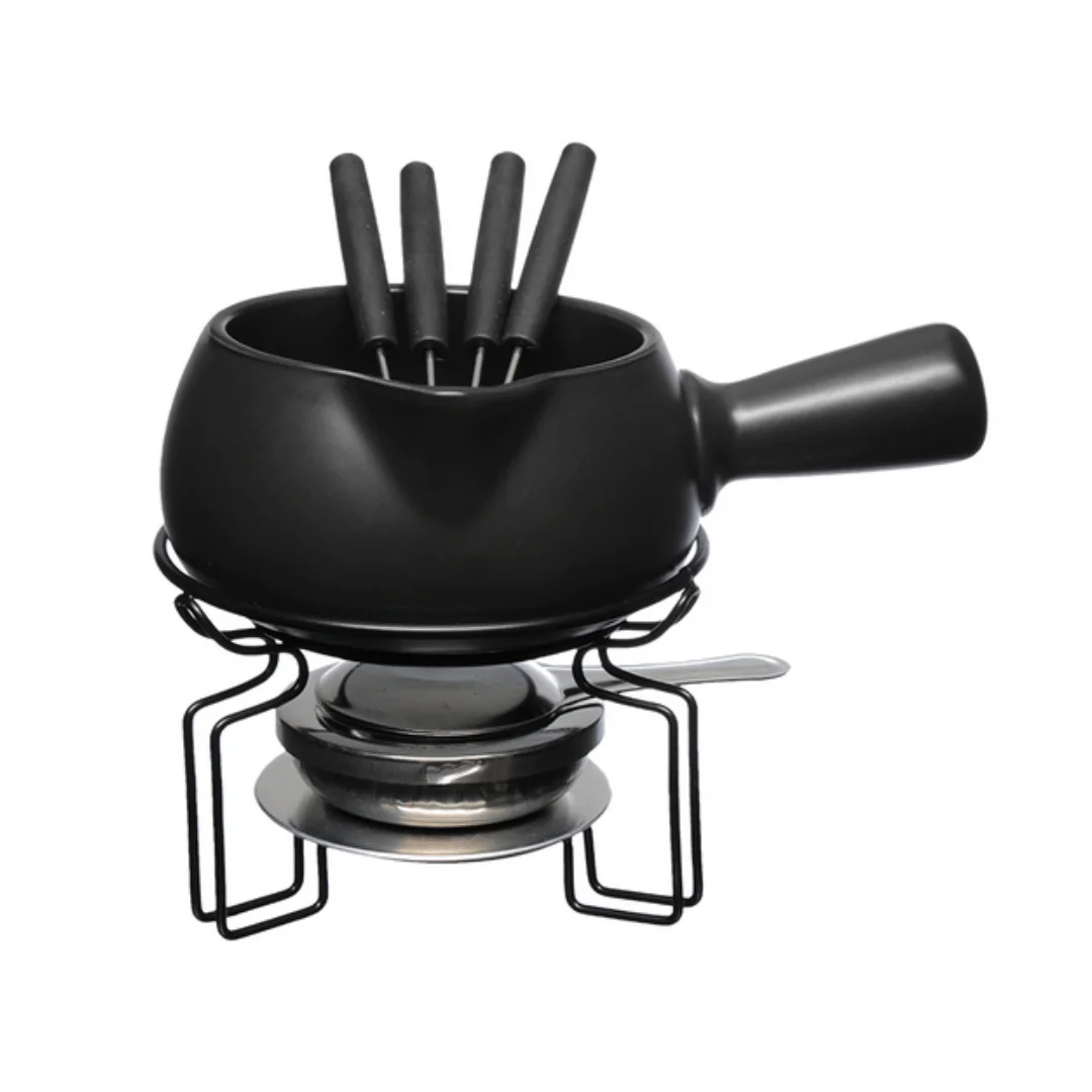Decoração de inverno 2023: transforme seu lar 8 Conjunto de Fondue Genebra Preto