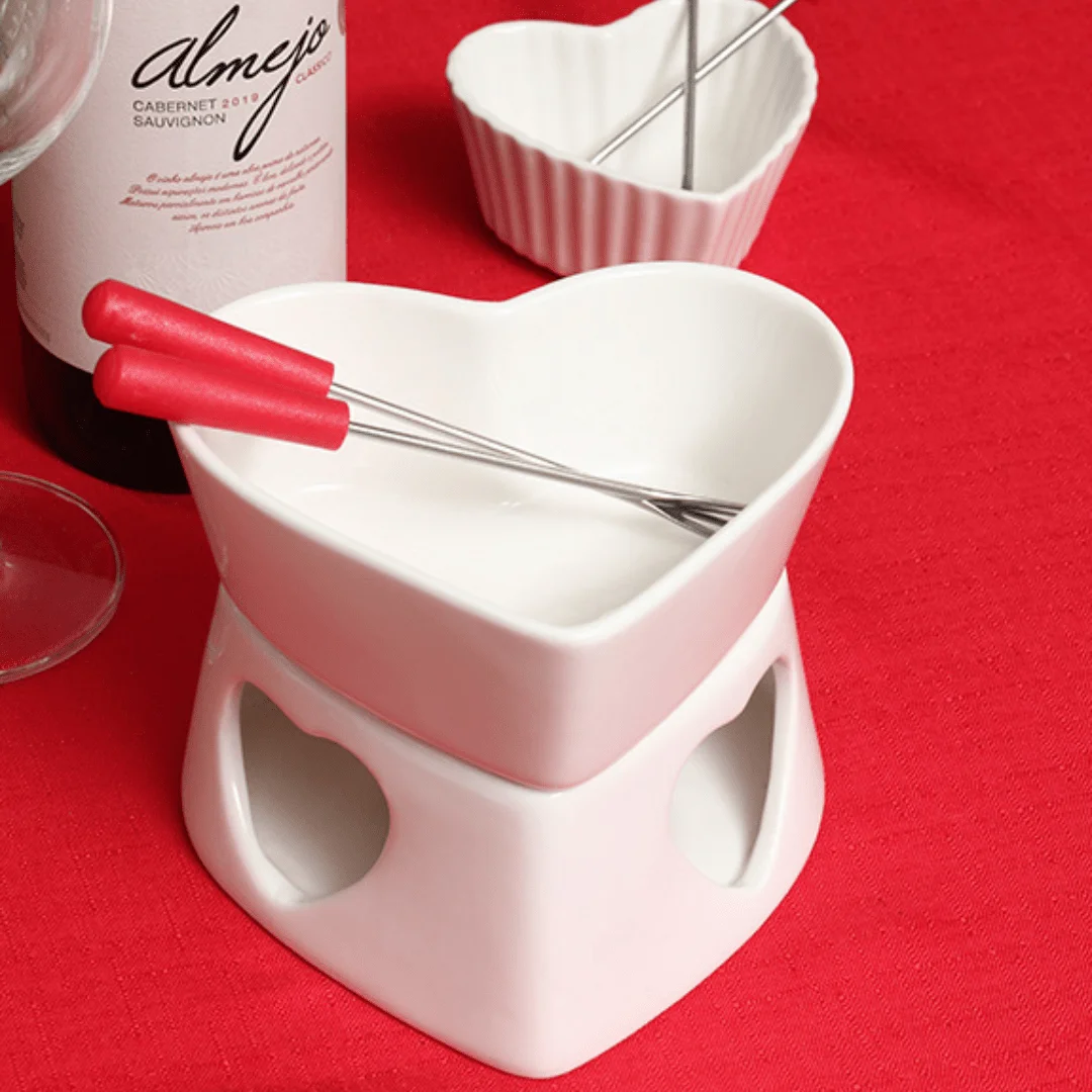 Decoração de inverno 2023: transforme seu lar 7 Conjunto para Fondue Herstal Branco